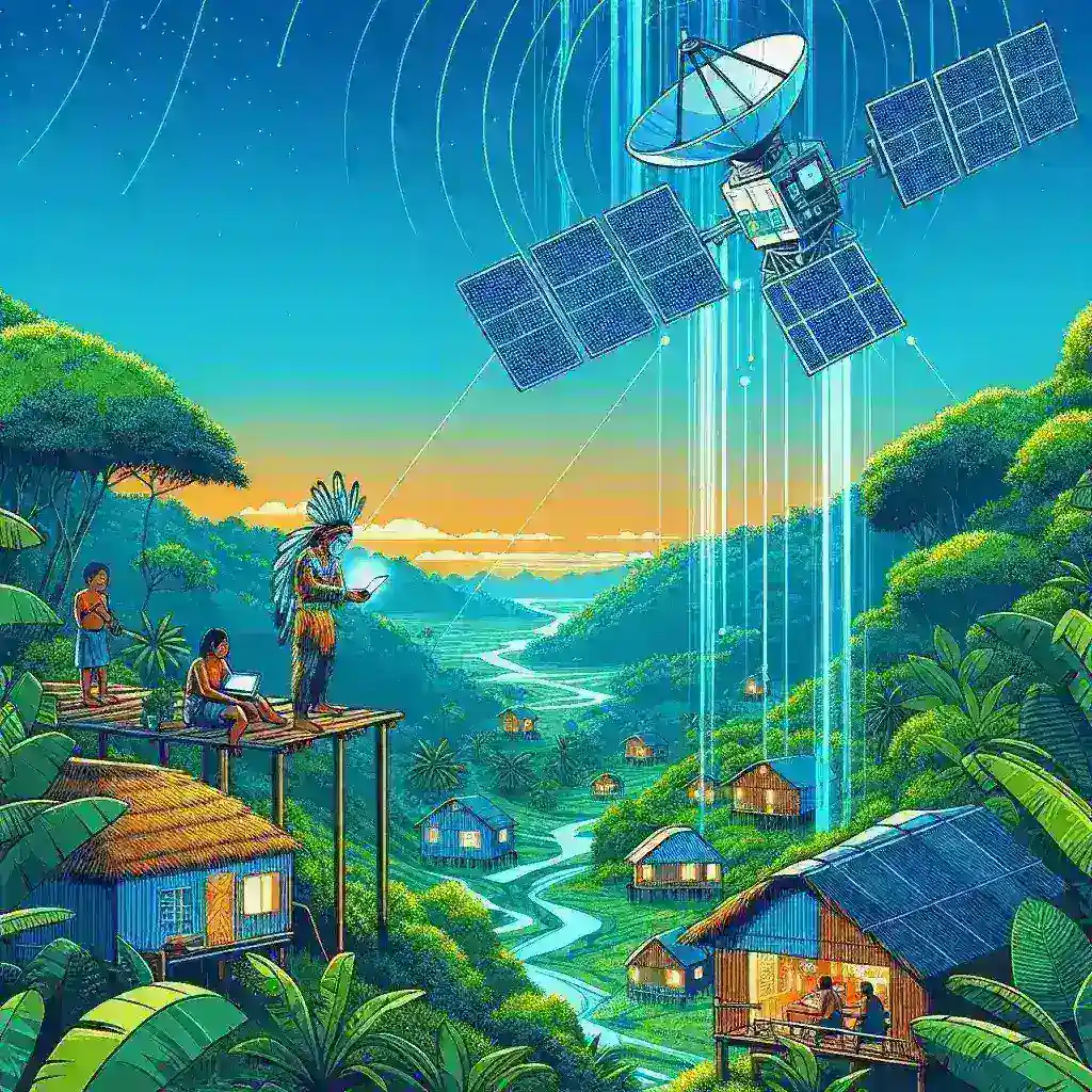 Satélites começam a fornecer internet em regiões amazônicas isoladas